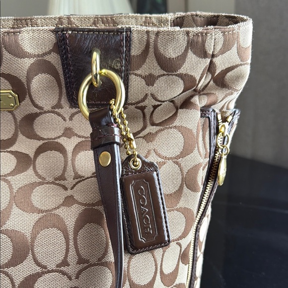 Coach Brown Signature Tote Bag - Picture 6 of 15